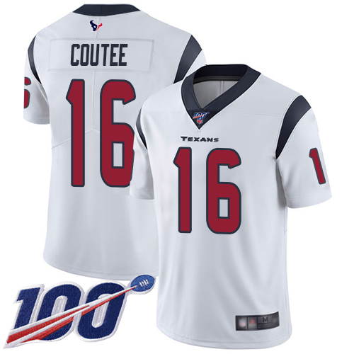 Houston Texans Limited White Men Keke Coutee Road Jersey NFL Football #16 100th Season Vapor Untouchable